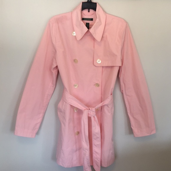 Lauren By Ralph Lauren Pink Trench Coat 